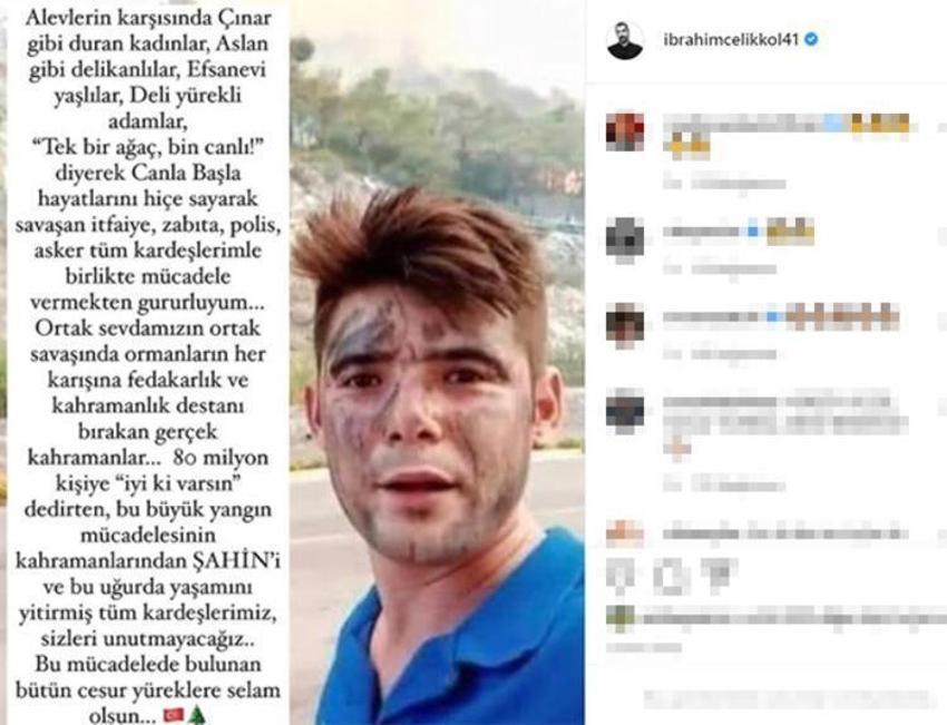 Alevlerin içine dalan ünlü oyuncu İbrahim Çelikkol'dan önemli açıklamalar!