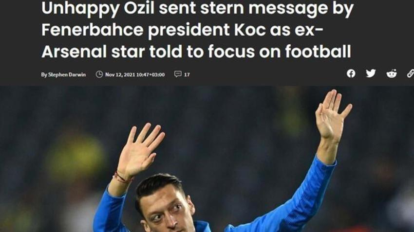 Ali Koç 'Mesut Özil ticari işleri bırakıp futbola odaklanmalı' dedi Avrupa basını sallandı! Ültimatom, 'Acımasız tavsiye'