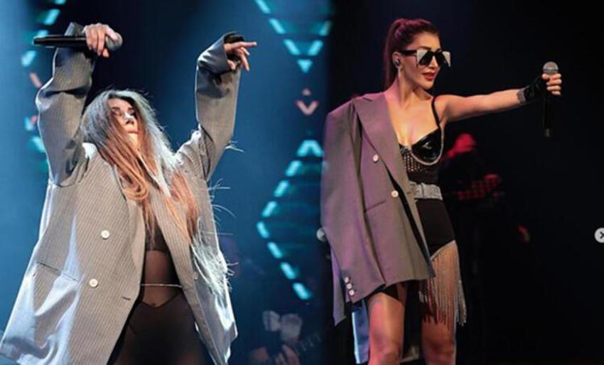 Hande Yener sahnede rüzgar gibi esti! 'Sana kırmızı çok yakışıyor'