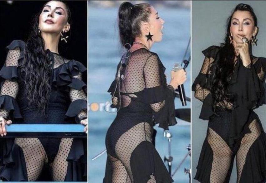 Hande Yener sahnede rüzgar gibi esti! 'Sana kırmızı çok yakışıyor'