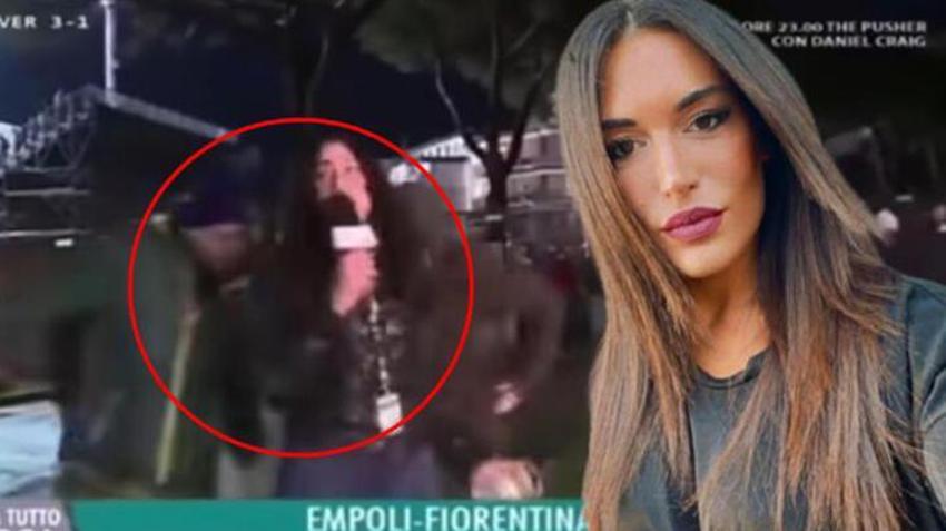 Maç sonunda mide bulandıran olay! Kadın spikere taciz...