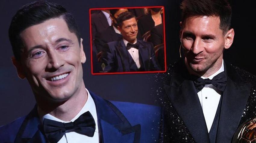 Ballon d'Or 2021 ödül gecesine damga vuran an! Lionel Messi'nin ismi açıklandığı an Lewandowski...
