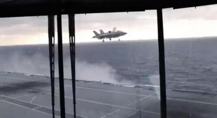 İngiltere'yi çıldırtan 16 saniyelik görüntü! 130 milyon dolarlık F-35 böyle düştü...