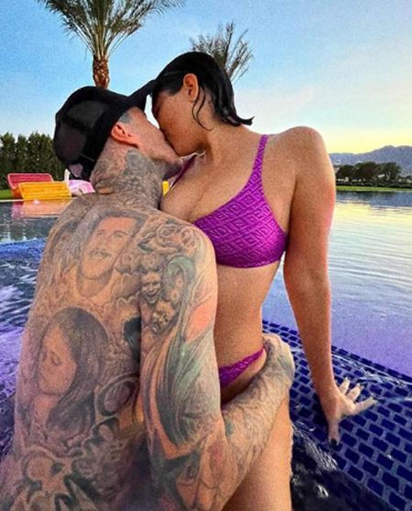 Kourtney Kardashian havuzda aşka geldi! 