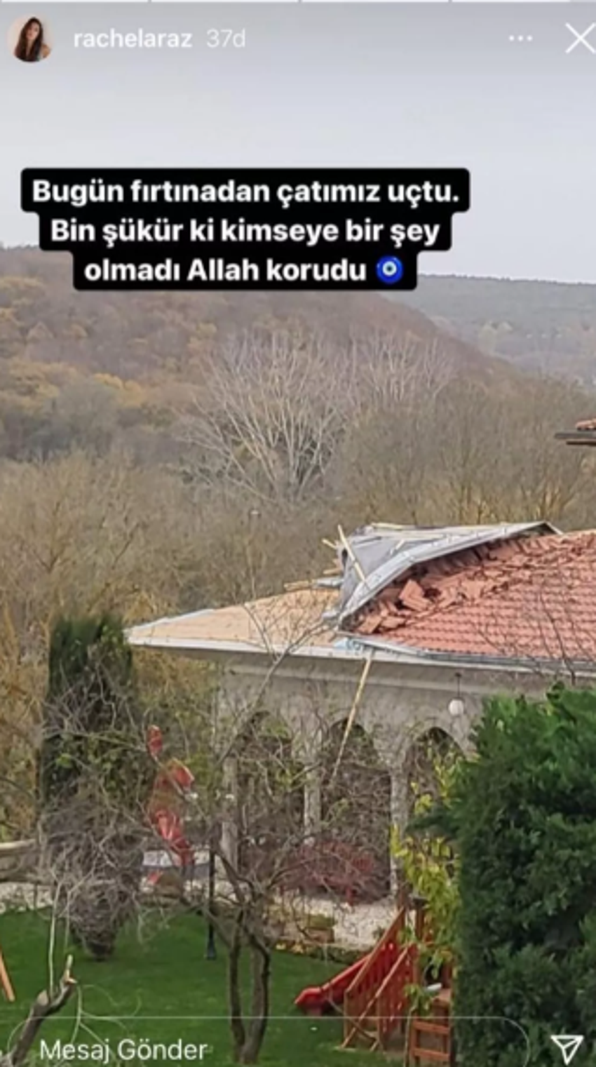 Rachel Araz Kirespi şiddetli fırtınadan nasibini aldı! 