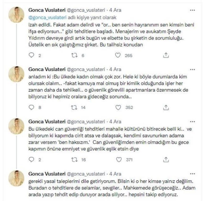 Gonca Vuslateri'ye sapık kargocu şoku! 'Eve geldim yoksun' deyip...