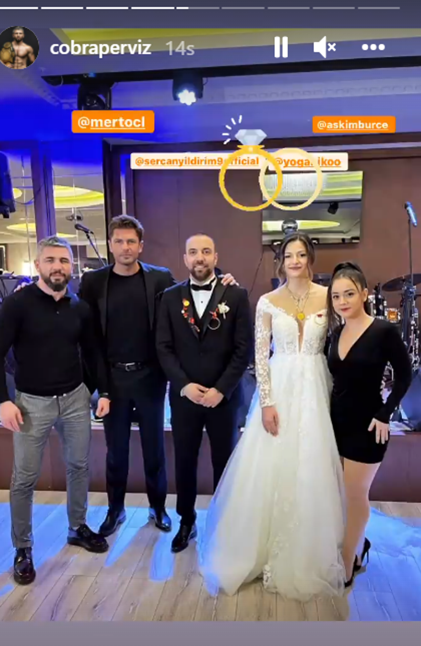Sercan Yıldırım ve Nihan Yönel evlendi! Survivor yarışmasındaki dostları yalnız bırakmadı...