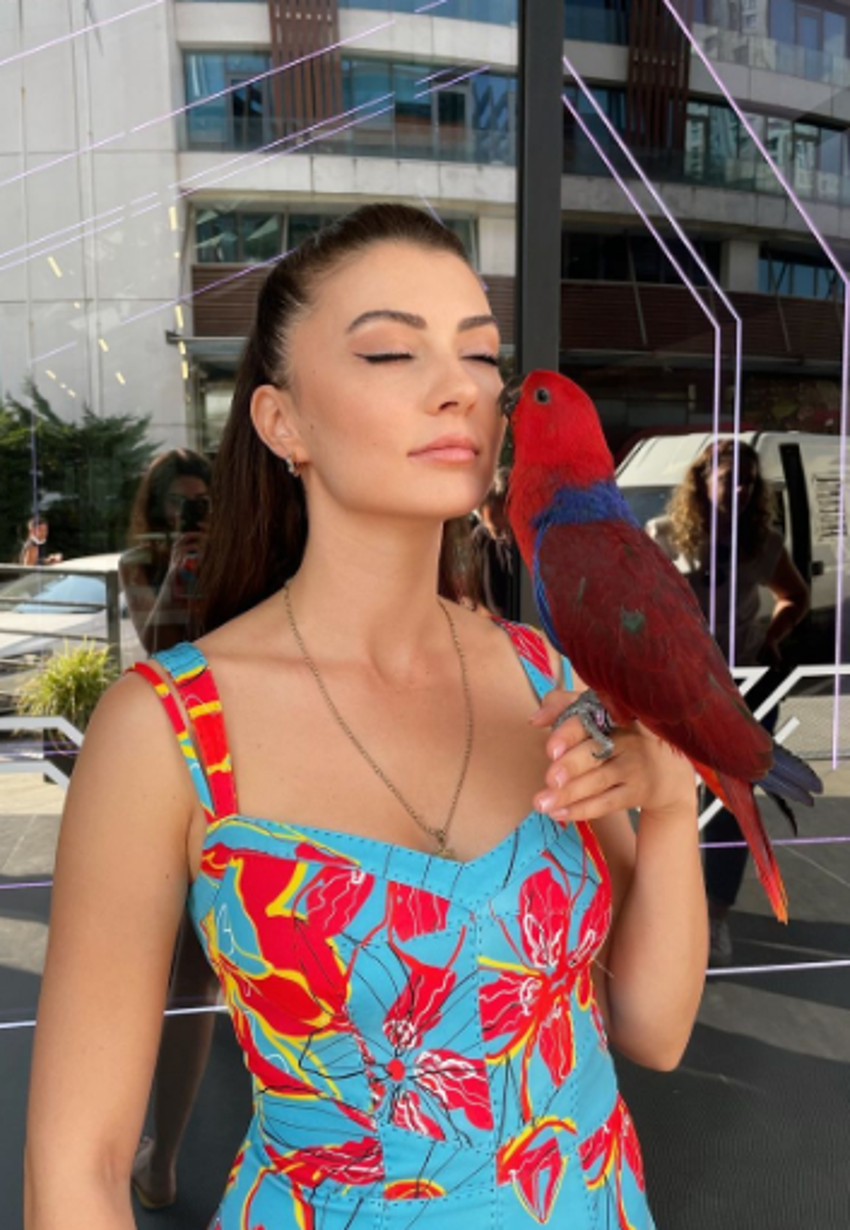 Burcu Özberk'in siyah elbiseli pozlarıyla Instagram'ı salladı!
