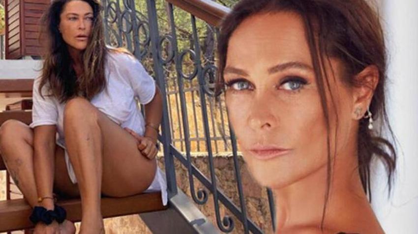 Hülya Avşar'dan sıfır makyaj ev pozu!