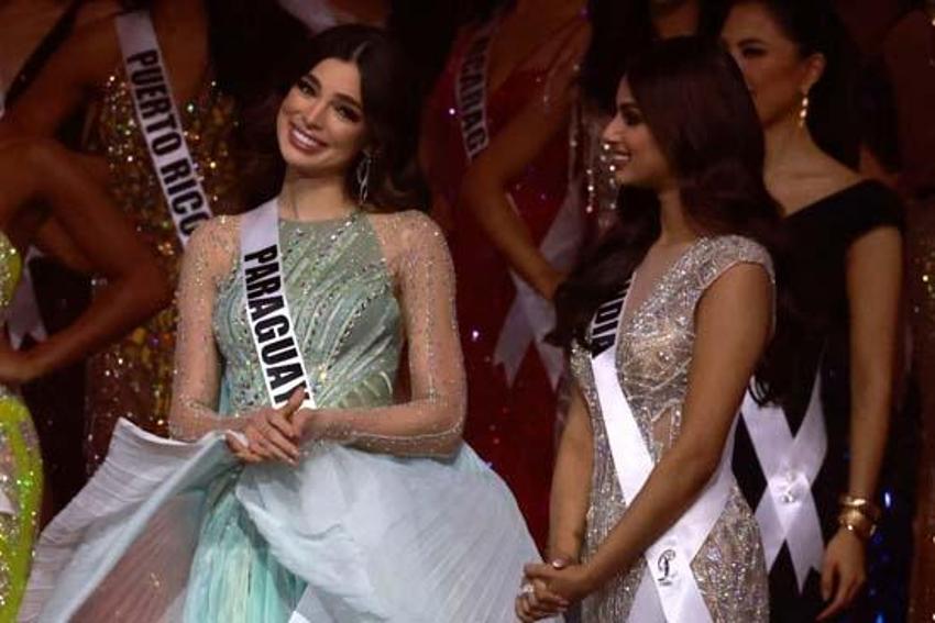 2021 Kainat Güzeli Harnaaz Sandhu oldu! 'Miyavlayarak' tacı taktı...
