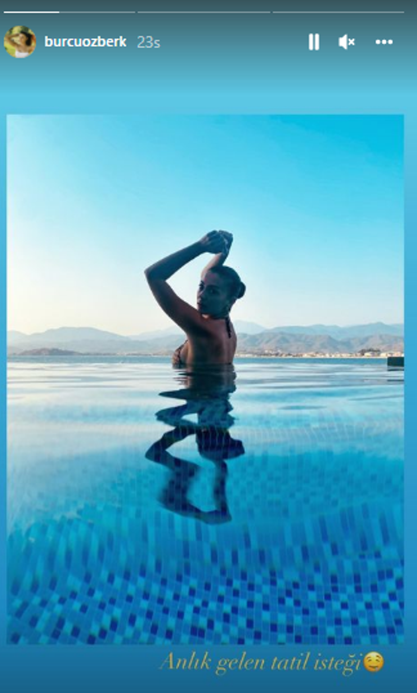 Burcu Özberk'ten bikinili paylaşım!