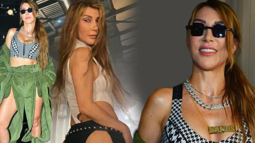 Hande Yener fit hali ile geceye damga vurdu!