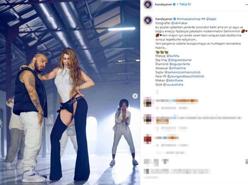 Hande Yener fit hali ile geceye damga vurdu!