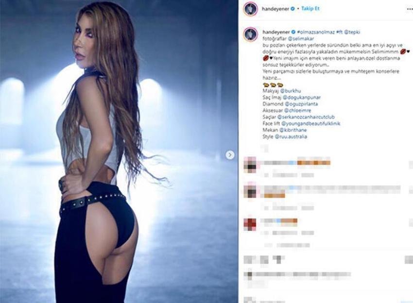Hande Yener fit hali ile geceye damga vurdu!