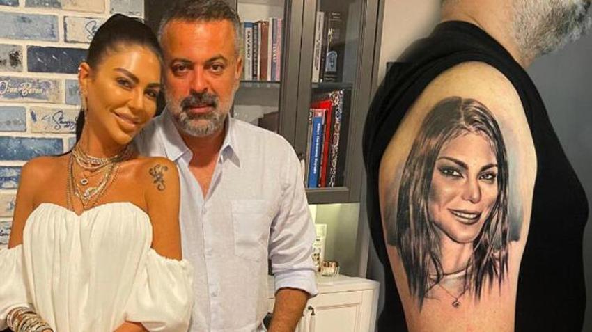 Ozan Baran, eşi Süreyya Yalçın'ın yüzünü koluna kazıttı!
