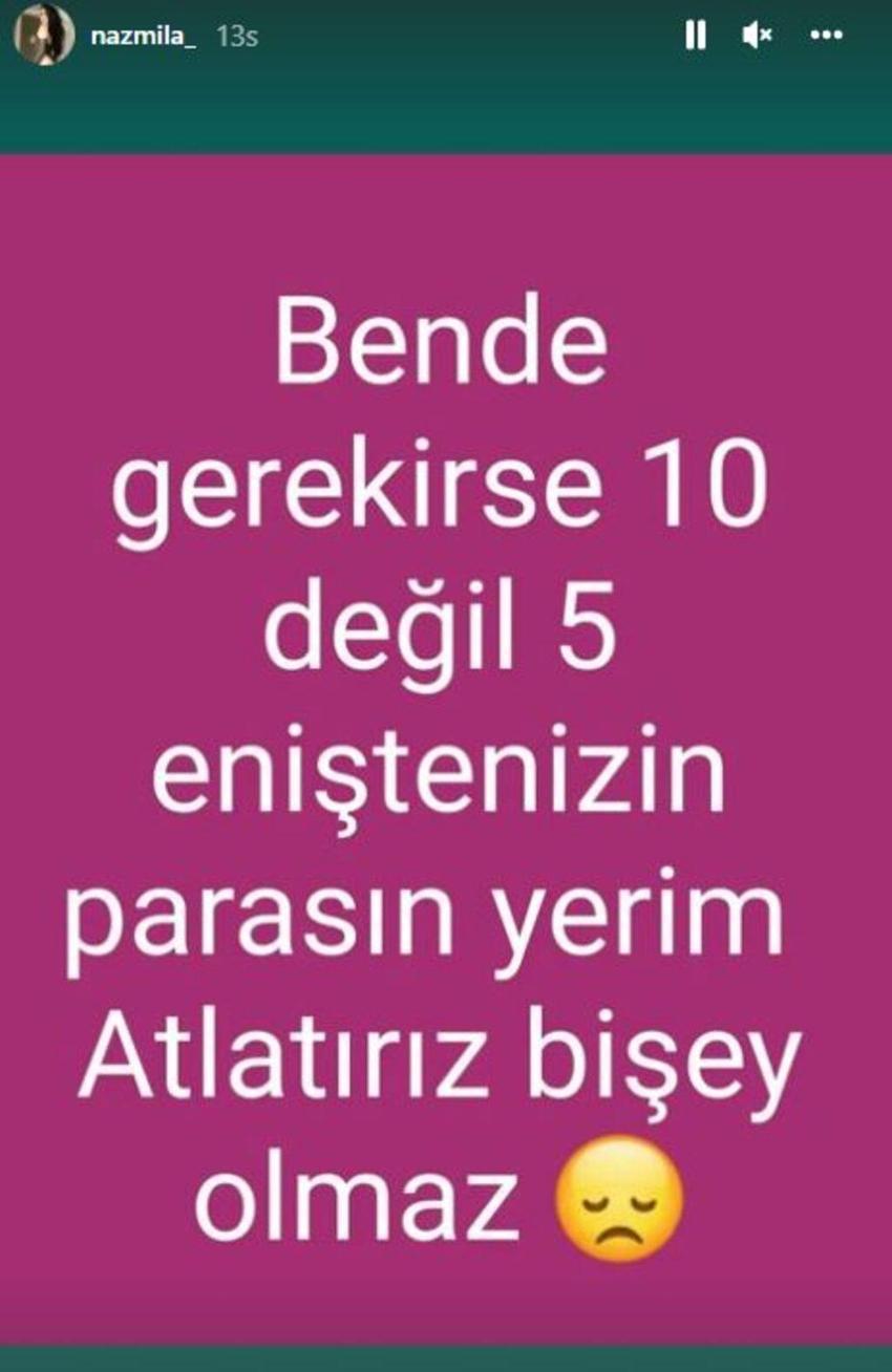 Eski gelin adayı Naz Mila yine dikkatleri çekti! "5 eniştenizin parasını yerim..."