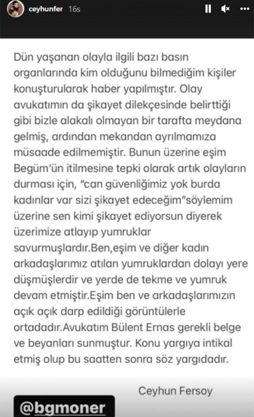 Ceyhun Fersoy-Begüm Öner çiftine saldırı anı kameraya yansıdı!