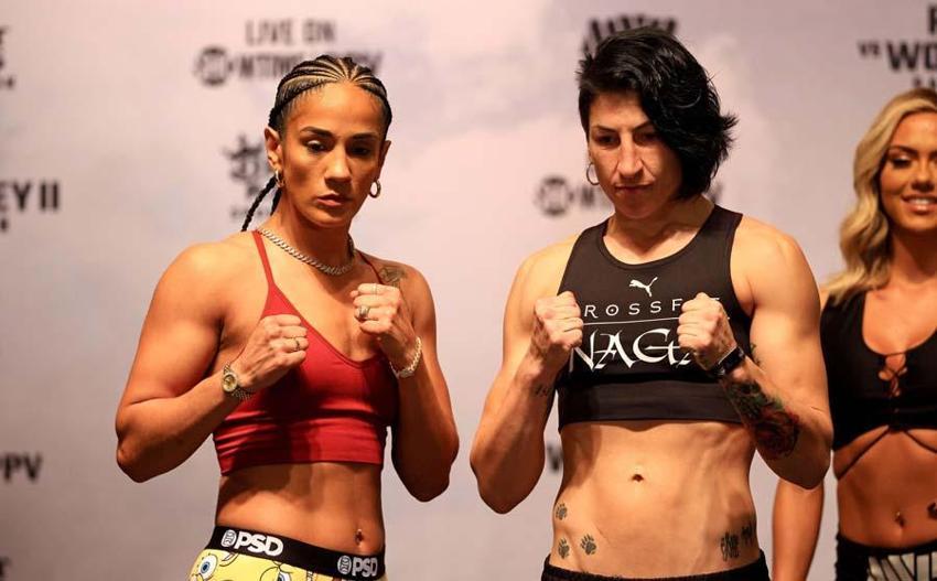 Dünya şampiyonu Amanda Serrano Miriam Gutierrez'i tanınmaz hale getirdi! 237 yumruk sonrası...