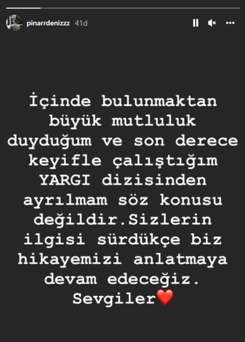 Yargı dizisi hayranlarını üzecek haber! Pınar Deniz ayrılıyor mu?