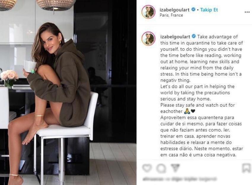 Izabel Goulart kusursuz fiziğiyle kendine hayran bıraktı!