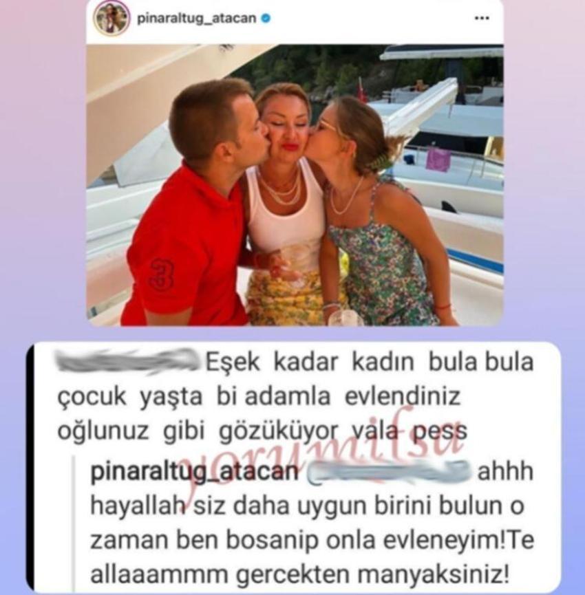 Pınar Altuğ takipçisinin yorumuna kayıtsız kalmadı!