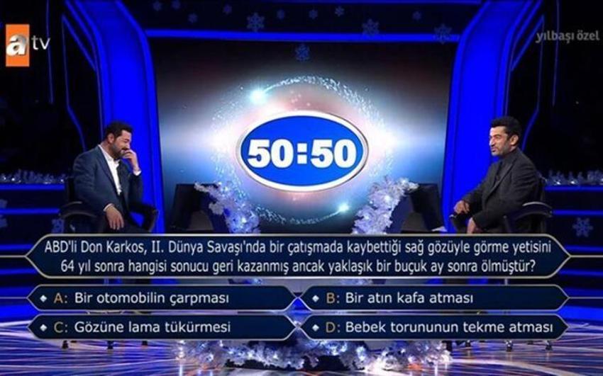 Serkan Kaya'dan 'Kim Milyoner Olmak İster'de müthiş performans! 200 bin TL'lik soruyu açtırdı