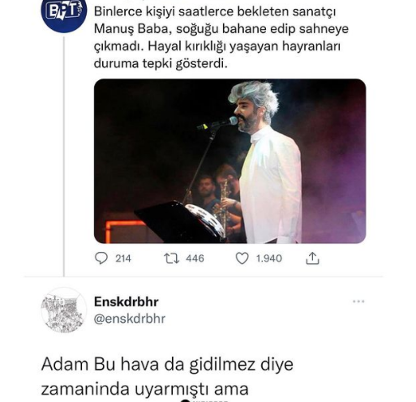 'Manuş Baba'ya tepkiler çığ gibi! 'Adam bu havada gidilmez diye uyarmıştı'