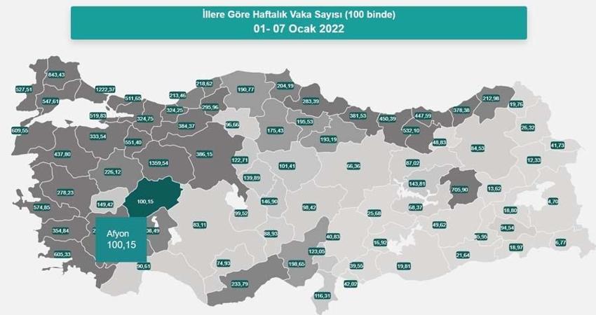 İllere göre haftalık vaka haritasını Bakan Koca paylaştı! İşte alarm veren 10 il...
