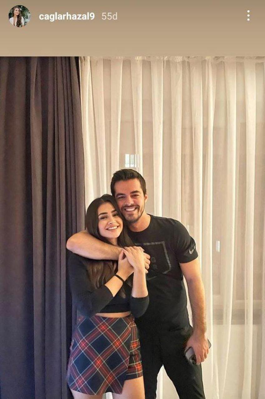Gönül Dağı oyuncularından sarmaş dolaş poz! Berk Atan ve Hazal Çağlar...