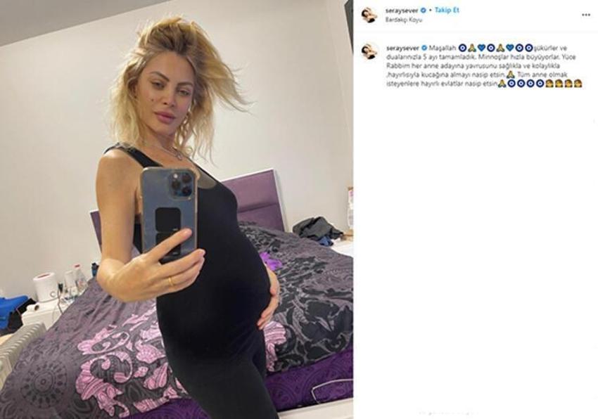  Seray Sever'den karnı burnunda yeni poz!