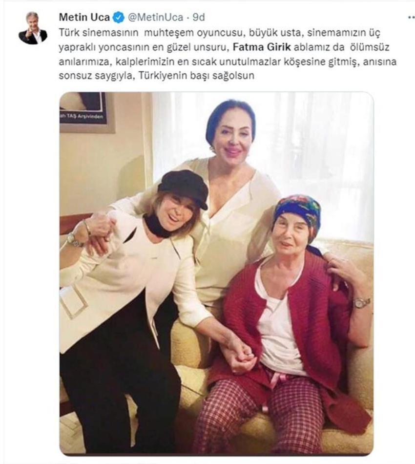 Ünlüler Fatma Girik'e böyle veda etti....
