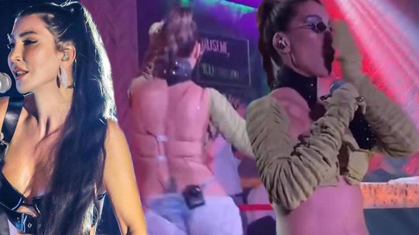 Hande Yener'in sahne kostümü olay yarattı! 'Evdeki koltuk örtüsüne benziyor'