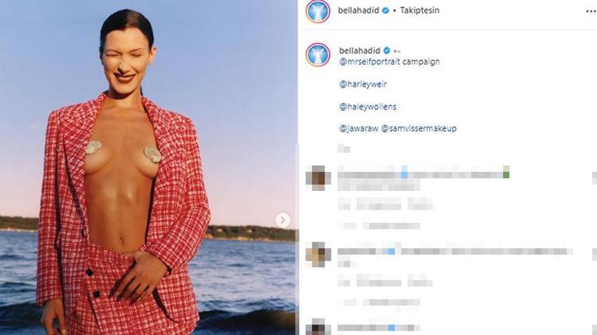 Bella Hadid'e yorum yağdı! 'Hayallerimdeki deniz kızı'