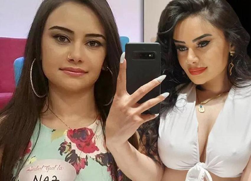 Naz Mila'nın dekoltesi sosyal medyada olay oldu! "Sütyen mi string mi?"