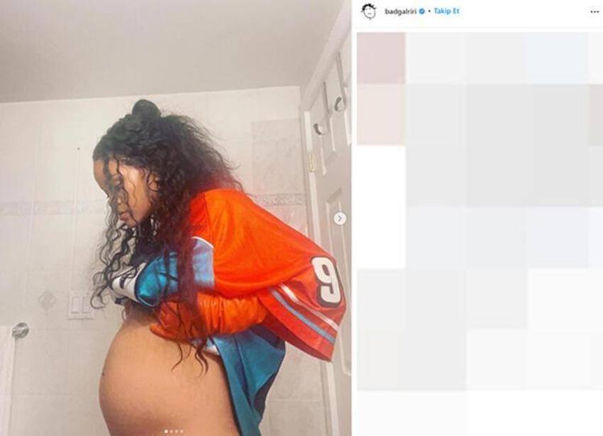 Rihanna'nın hamile stili gündem oldu! Sevgilisi ile poz verdi