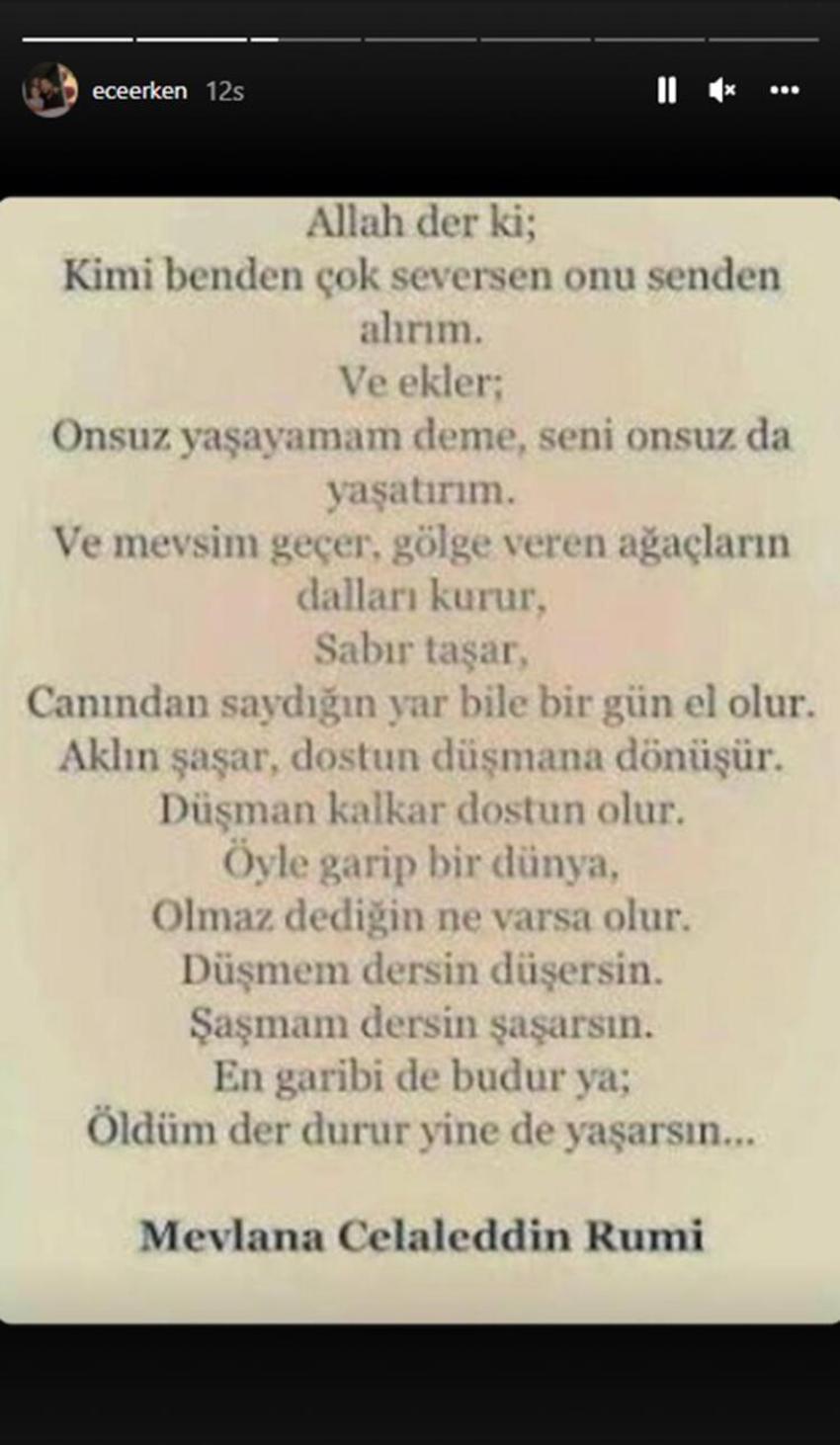 Ece Erken'in acısı dinmiyor! Eşiyle ilgili yeni paylaşım...