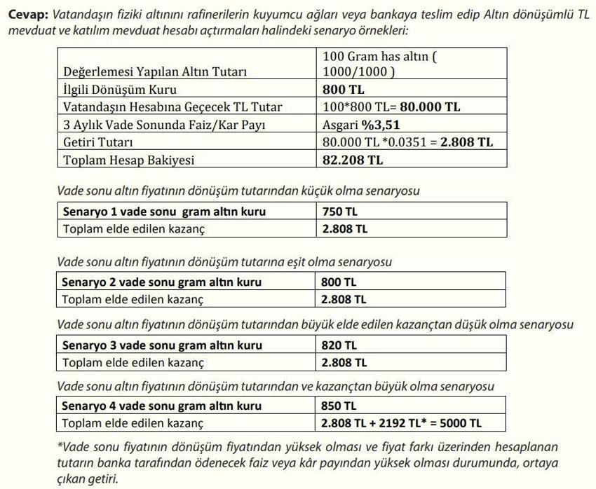 Altın Tasarruf Sistemi ile ilgili tüm merak edilenler! Bakanlık 10 soruyla açıkladı, örnek hesaplama yapıldı...