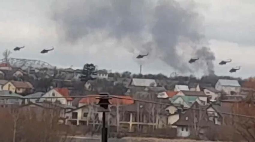 Rus helikopterleri Kiev'e girdi! 74 askeri tesis imha edildi, 114 Ukrayna askeri teslim oldu çok sayıda ölü var...
