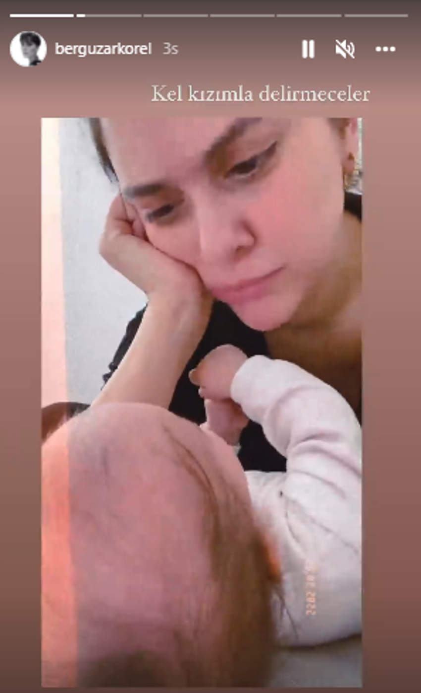 Bergüzar Korel kızını paylaştı,sosyal medya sallandı! "Kel kızımla delirmeceler"