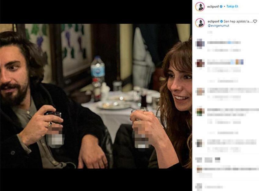 Nur Fettahoğlu ve Umut Evirgen'den samimi poz! Serenay Sarıkaya ile sarmaş dolaş görüntülenmişti...