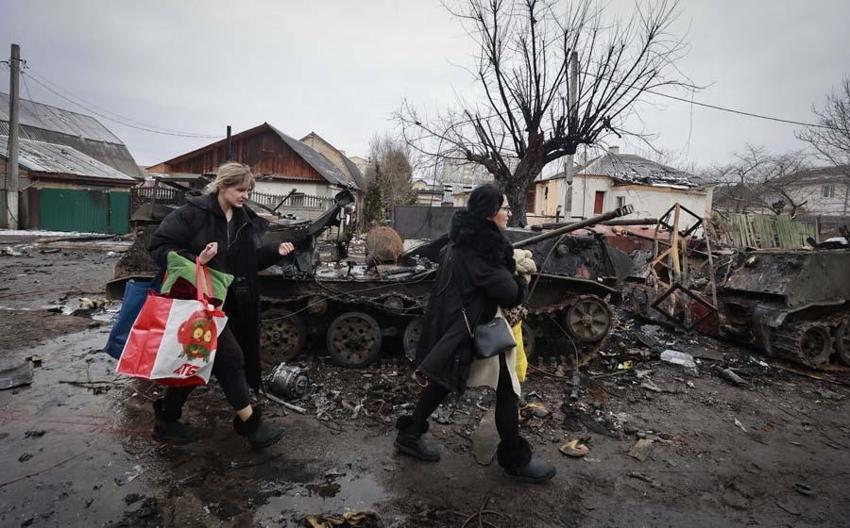 Rusya - Ukrayna savaşında kritik gelişme! İşte uluslararası ajansların bölgeden geçtiği fotoğraflar...