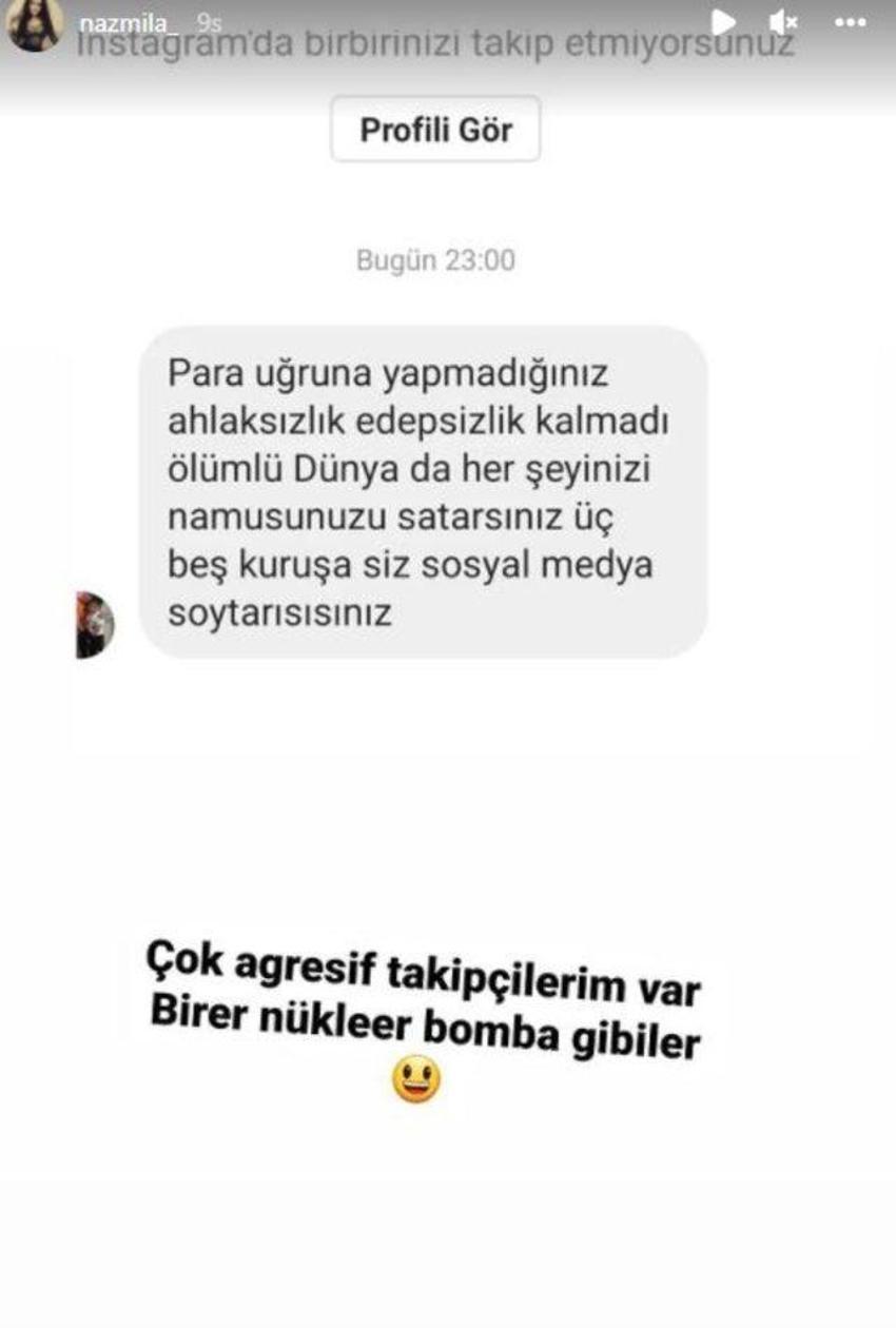 Naz Mila sert yorumu ifşaladı ve dalga geçti!
