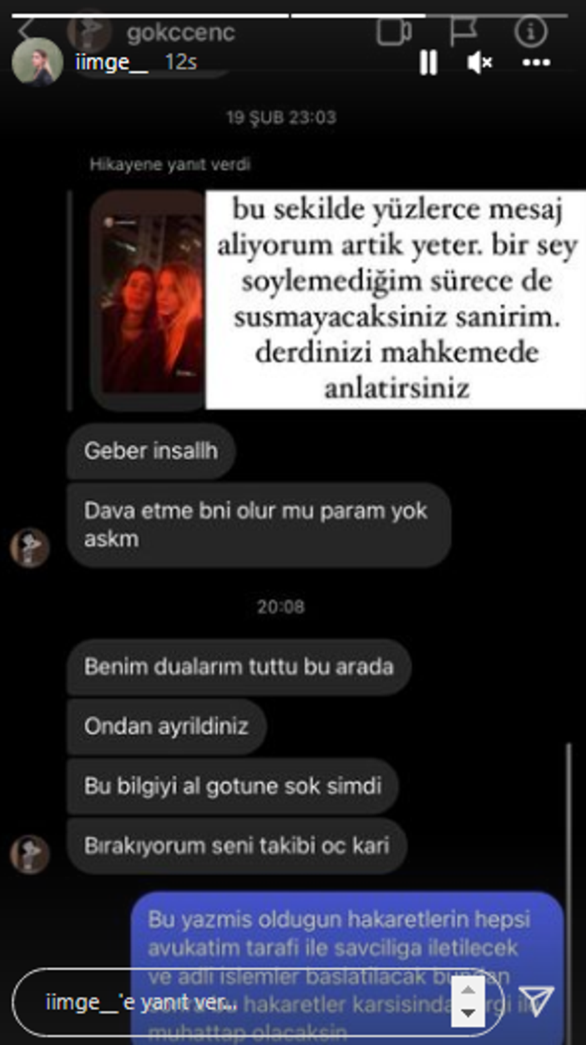 Ebrar Karakurt'tan eski sevgilisi İmge'ye ağır gönderme!