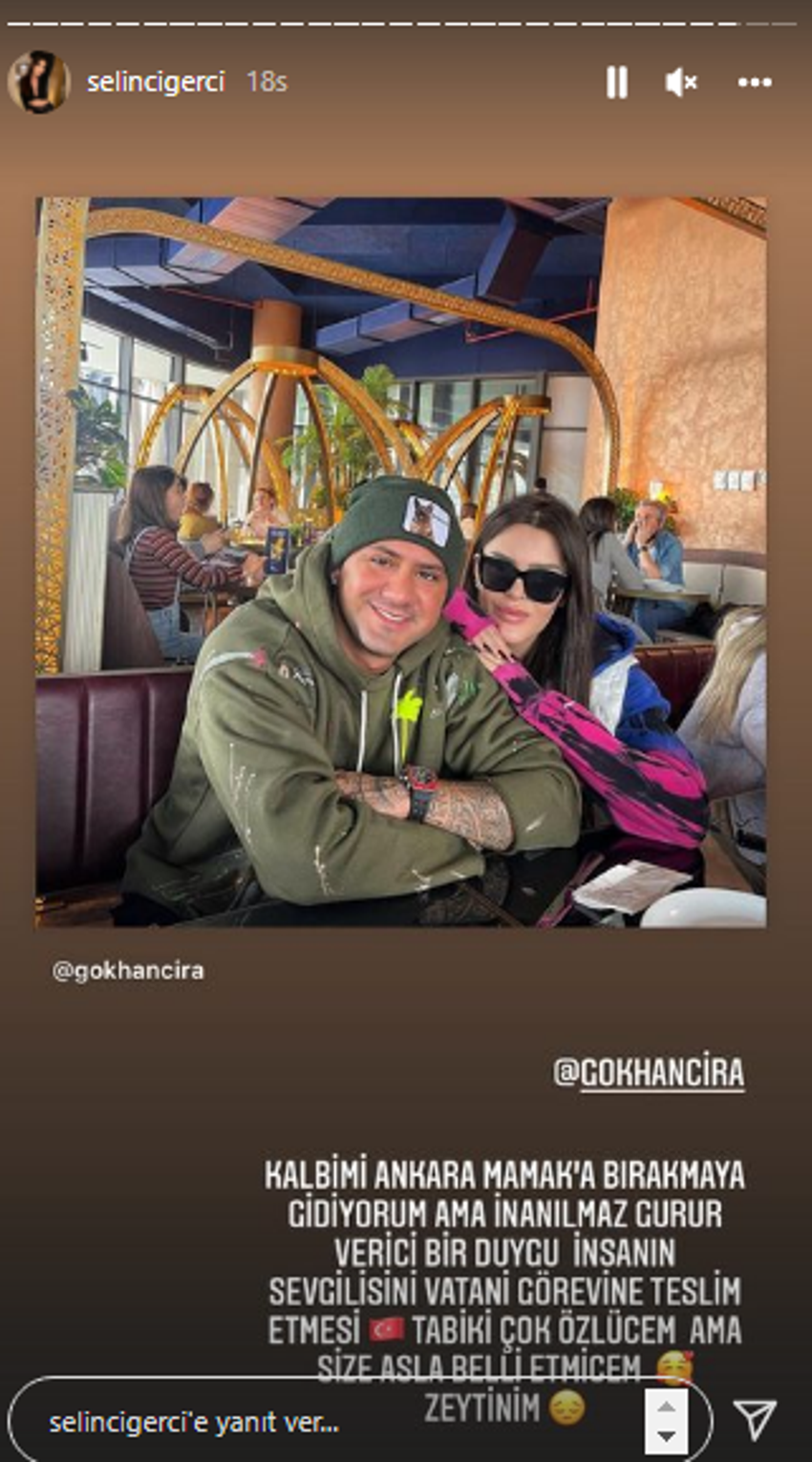 Selin Ciğerci Gökhan Çıra'yı askere yolladı,sosyal medya sallandı!
