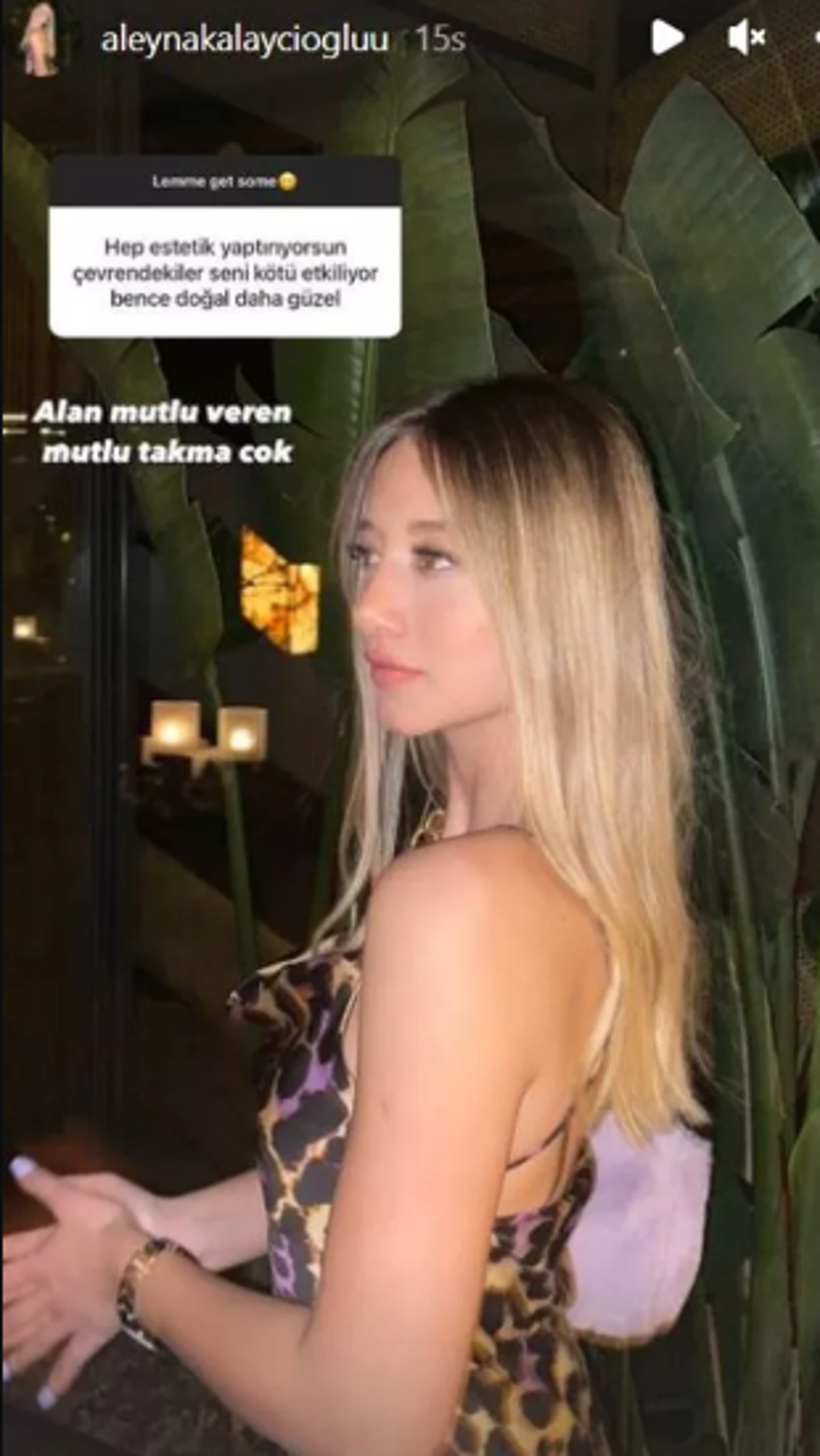 Survivor Aleyna Kalaycıoğlu estetik sorusunu duyunca...