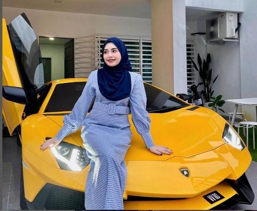 Lamborghini hediye eden hamile kadın sosyal medyada olay oldu...