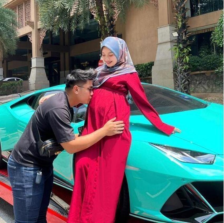 Lamborghini hediye eden hamile kadın sosyal medyada olay oldu...