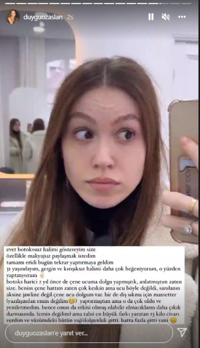 Duygu Özaslan botoks itirafıyla gündeme geldi!