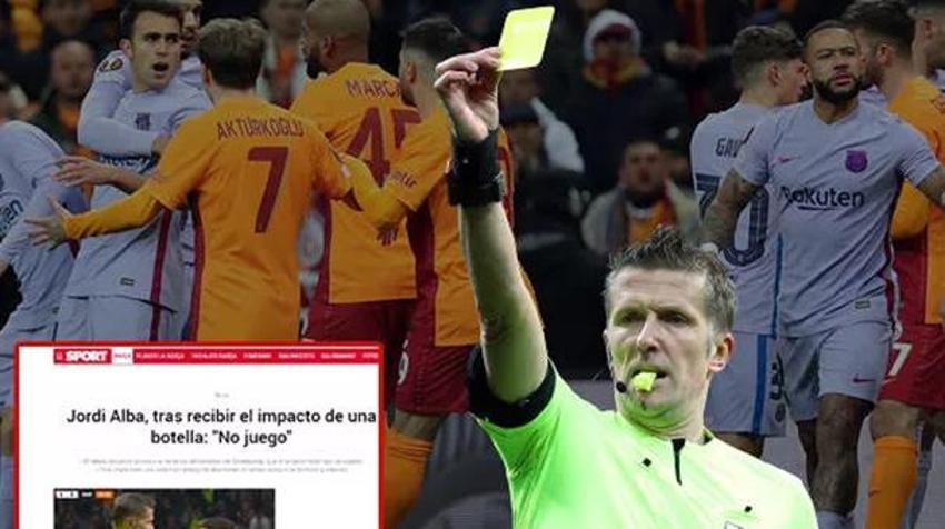 Galatasaray - Barcelona maçında ortalık karıştı! Bomba iddia: Hakemi tehdit etti