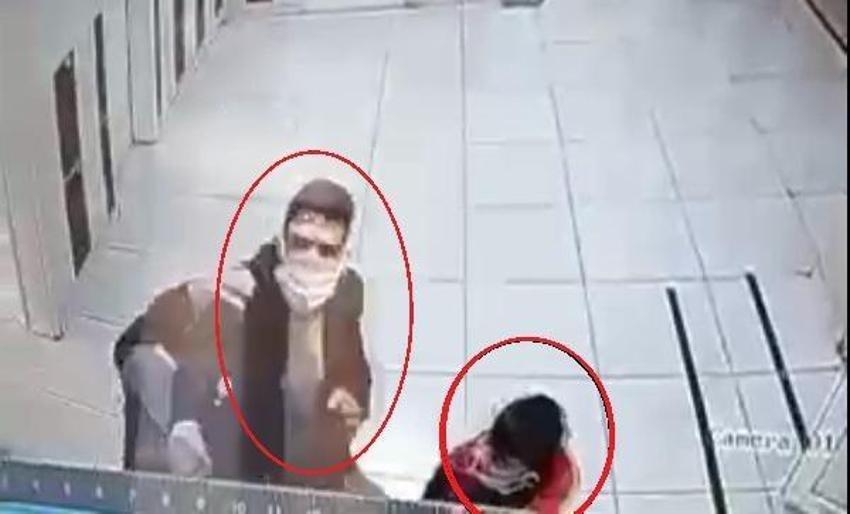 Veli ile öğretmenin okuldaki kavgası kamerada